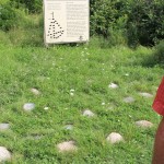 Reconstructed stone triangle on Oak Island